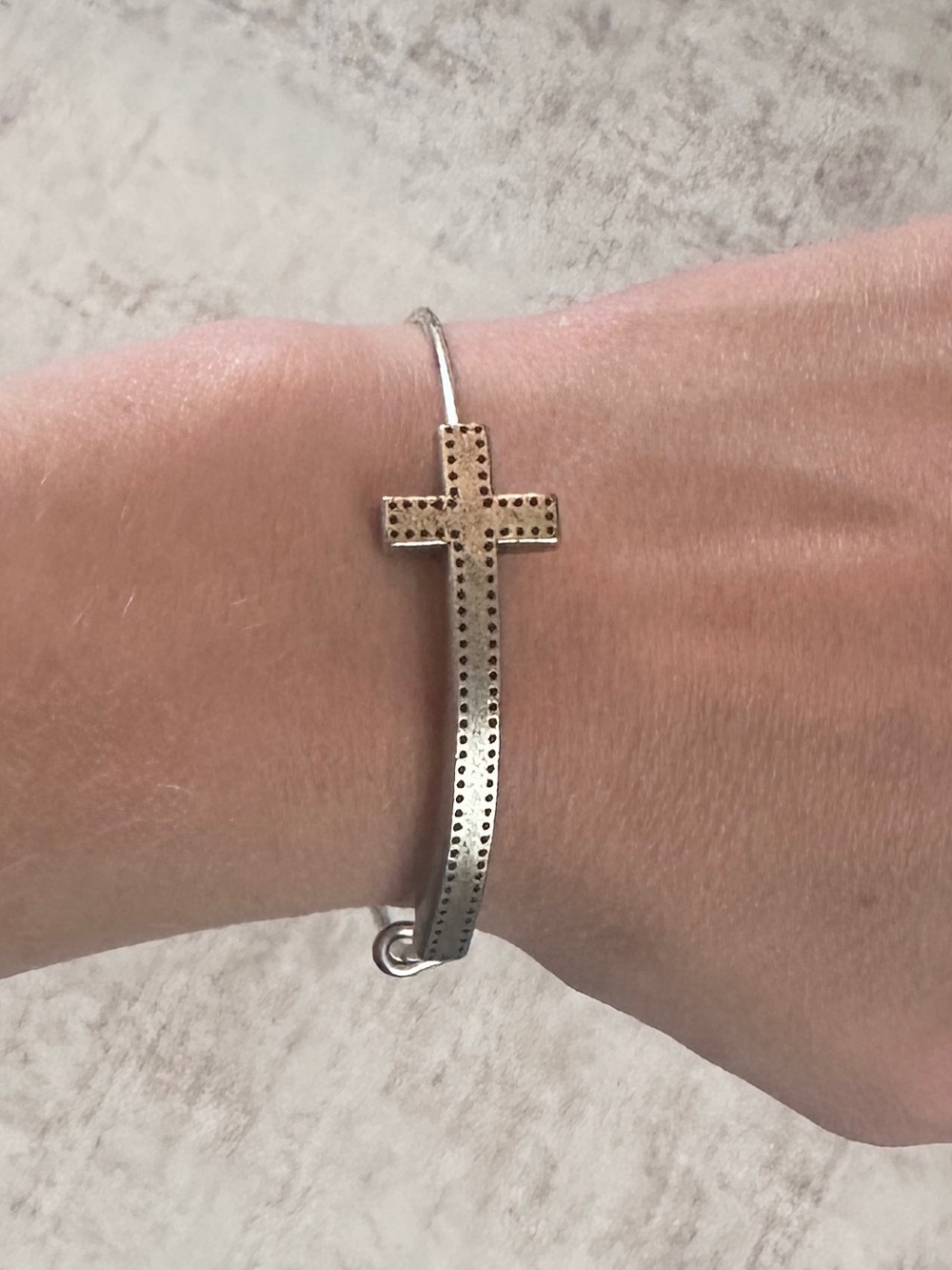Alex and Ani Silver Cross Bracelet